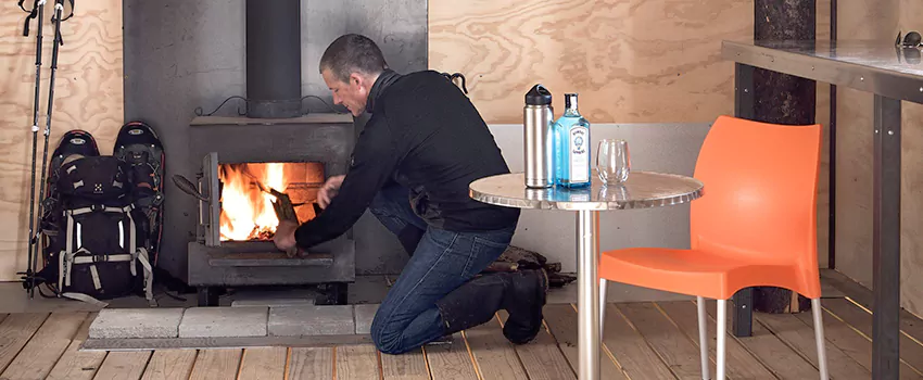 Open Hearth Wood Fireplace Installation in Fishers Corners, ON